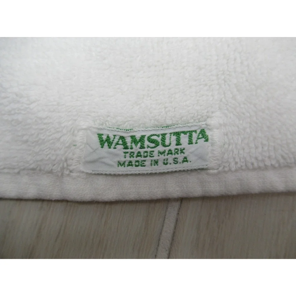 Wamsutta made USA two vintage hand towels yellow flowers floral green leaves